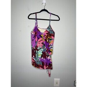 Magicsuit Swimsuit Top Womens 12 Floral Leaf Tankini Adjustable Strap V Neck